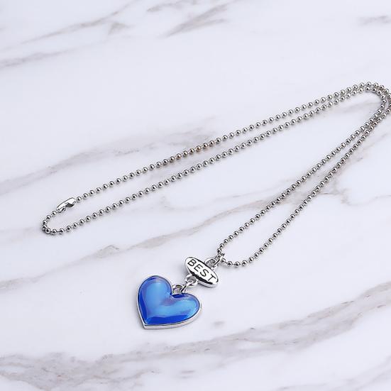 3 Pcs Women Necklace Stylish Heart Shape Alloy Girlfriend Wife Chain Necklace for Party
