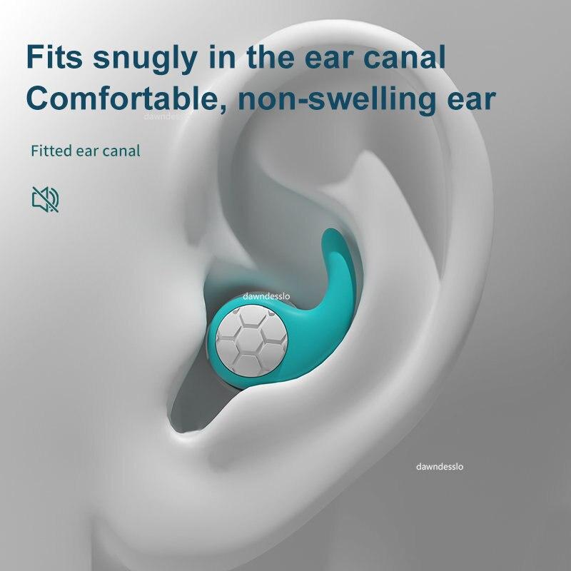 1-6pair Silicone Noise Cancelling Earplugs Noise Filter Sleep Swimming Waterproof Three Layer Mute Earplugs