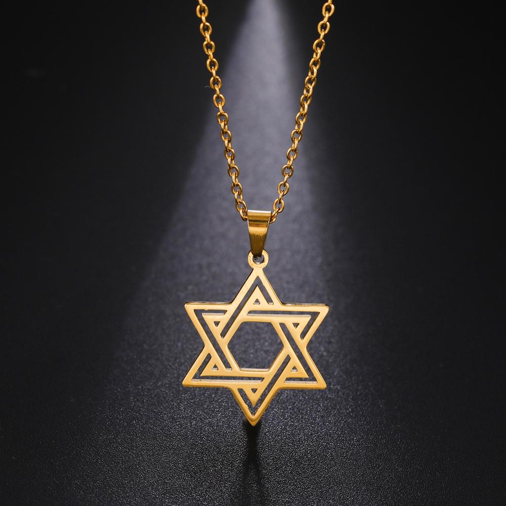 LIKGREAT Star of David Pendant Necklace for Women Men Israel Magen Hexagram Symbol Je Necklaces Religion Amulet Jewelry