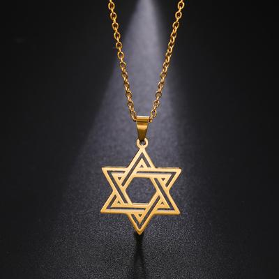 LIKGREAT Star of David Pendant Necklace for Women Men Israel Magen Hexagram Symbol Je Necklaces Religion Amulet Jewelry