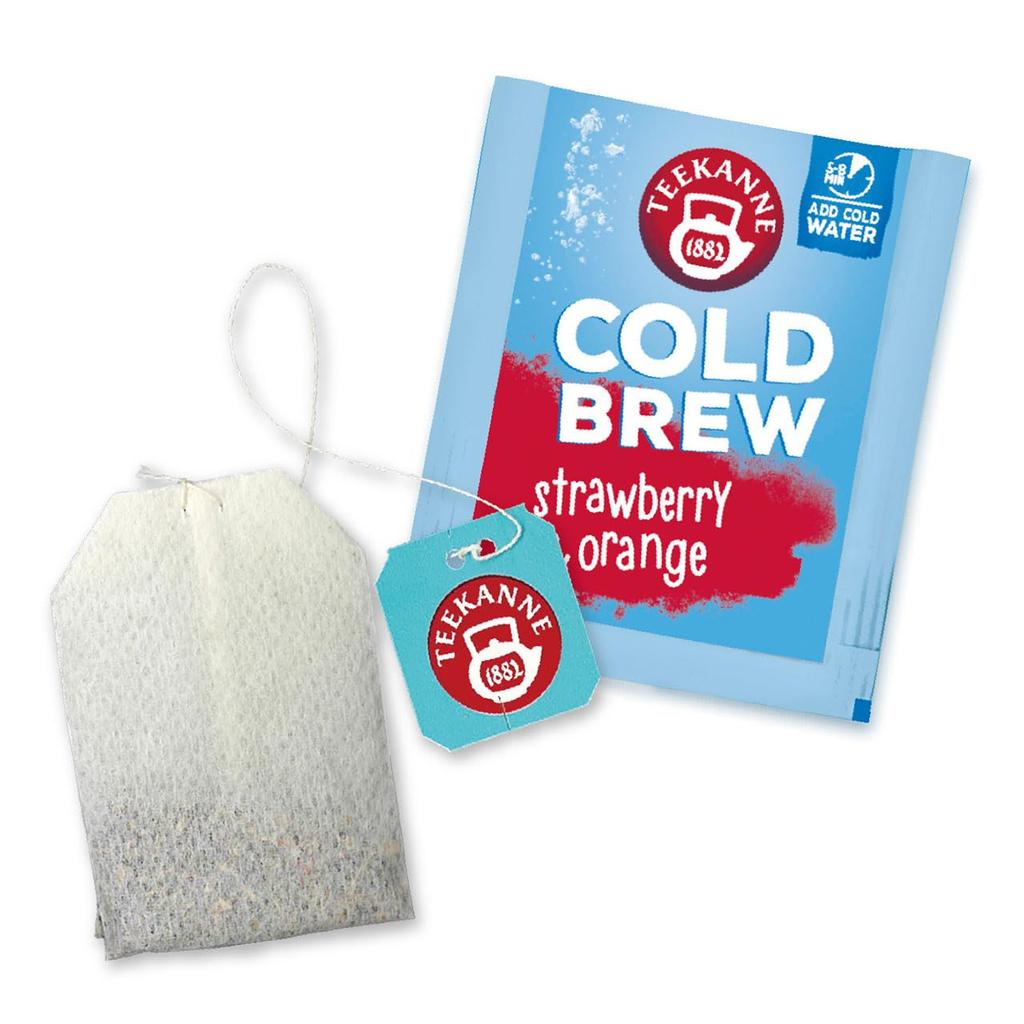 Pompadour Cold Brew Strawberry Orange 18 Tea Bags 71330 X 10 Packs &