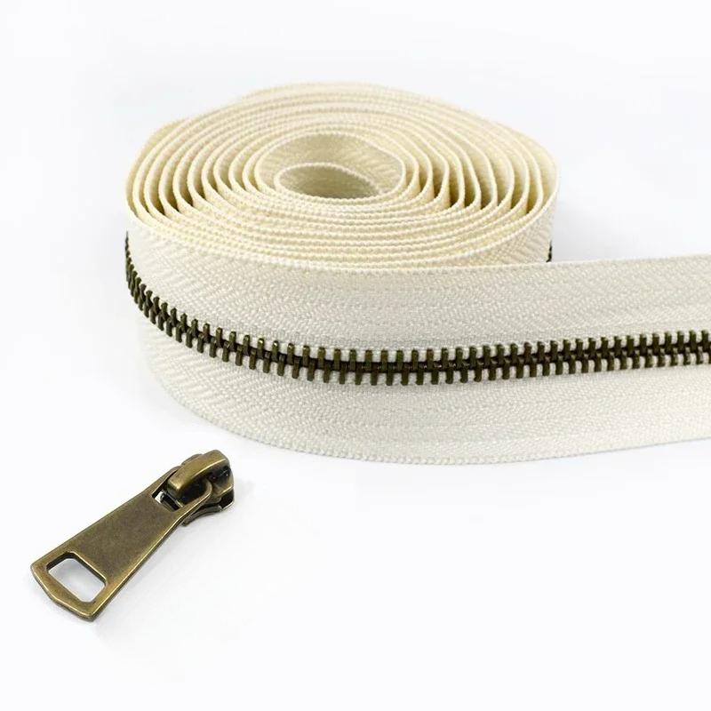 1/2/3/5M Meetee 5# Rollen-Metallreißverschlüsse mit Schiebern Tasche Schuhe Jacke Dekor Verschluss Reißverschluss nach Metern DIY Reparatur Nähzubehör