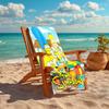1Pc Simpsons Family Adventure Beach Towel, Quick Dry, Multi-Use for Beach Pool Gym Yoga Home Travel, Christmas, Halloween, Xmas Gift S921