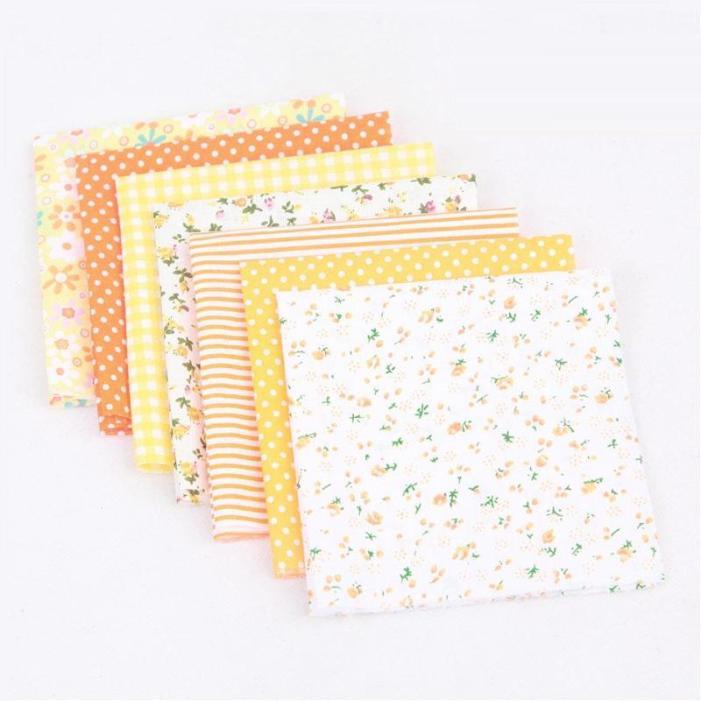 25//50cm Assorted Pattern Floral Cotton Fabric Cloth For DIY Crafts Sewing 7pcs