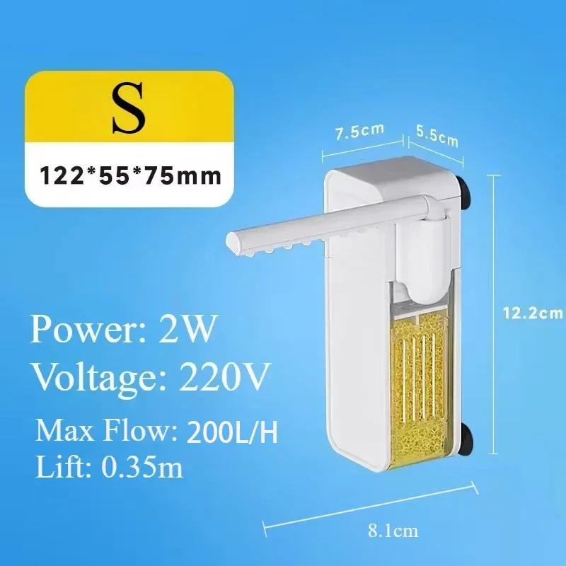 Mini Filter Aquarium Water Circulation Waterfall Rainy Silent Internal Small Fish Tank Filter Water Pump Aquarium Accessories