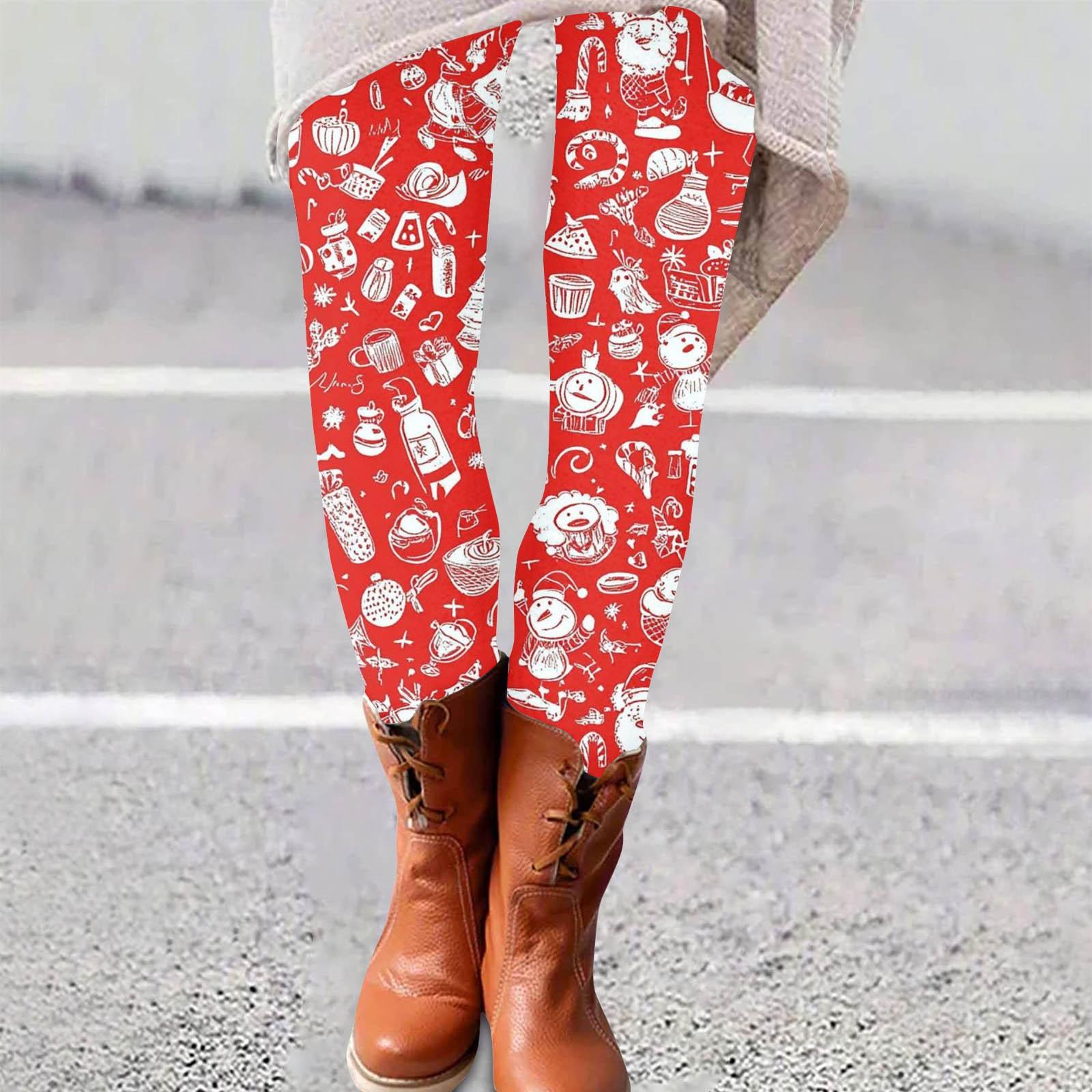 

Женские брюки с рождественским принтом, эластичные, мягкие, повседневные, домашние, спальные брюки S