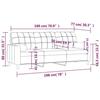 VidaXL Canapé 3 places avec oreillers jaune clair 180 cm tissu, canapé, canapé de salon, canapé 3 places en tissu, canapé 3200795