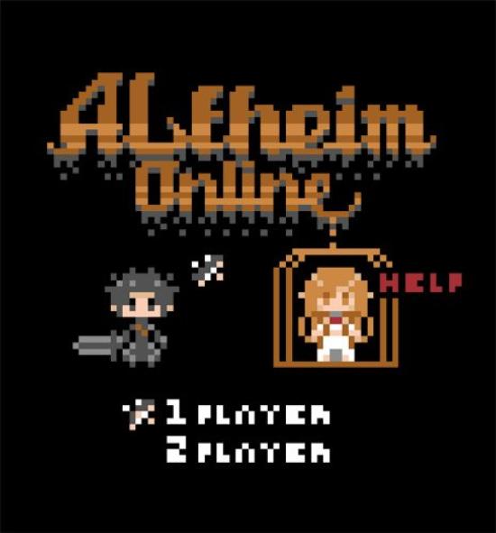 Sword Art Online ALO8bit Black M T-shirt Size