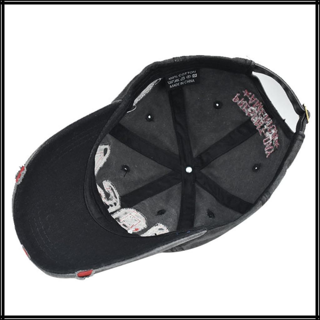 Baseball CZA430 [White Fang] Hat, Cap, Cap, Casual, Logo, Embroidery, Outdoor, Sports, Men's, Women's, (Black)