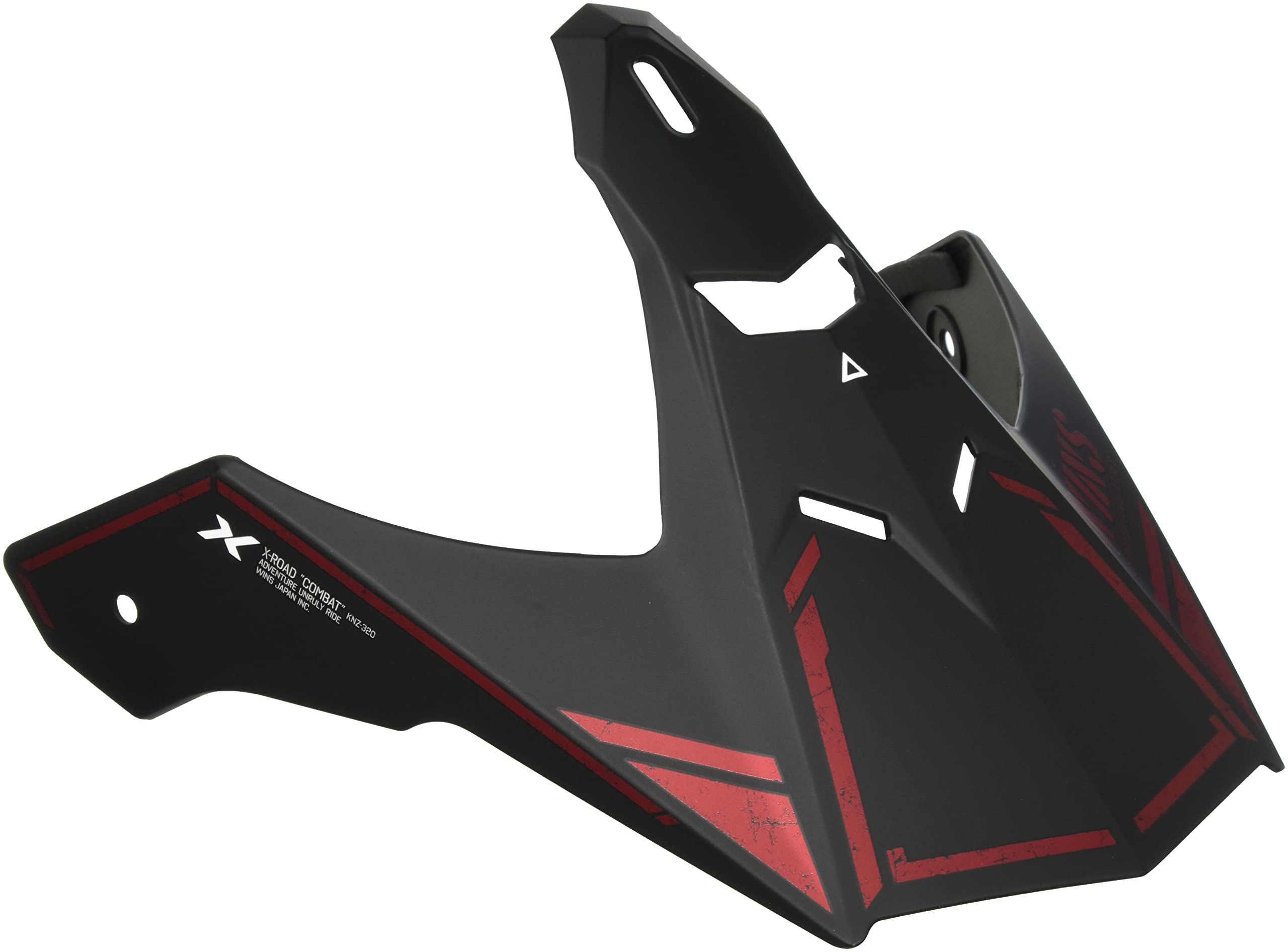 

WINS Visor Peak for Matte Red [WINS JAPAN] X-ROAD Motorcycles, Black/Iron