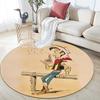 Lucky Luke2 Round Area Rug,Carpet Rug for Living Room Bedroom Sofa Playroom Decor,Non-slip Floor Mat