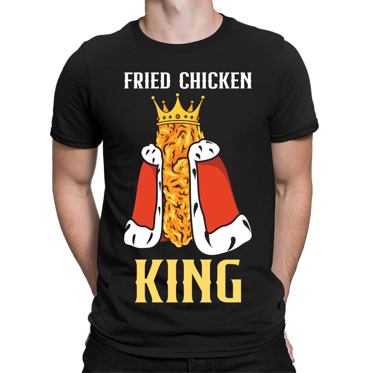 Fried Chicken King Funny Food Lover Gift Foodie Mens Womens T-Shirts Top #TA-31 L