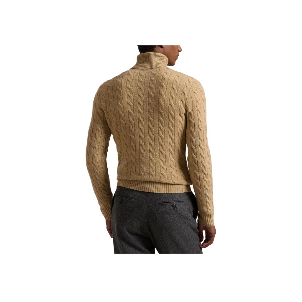 Polo Ralph Lauren Solid Color Pony Logo Embroidered High Neck Cable Knit Sweater Men sweater MNPOSWE16821743-200
