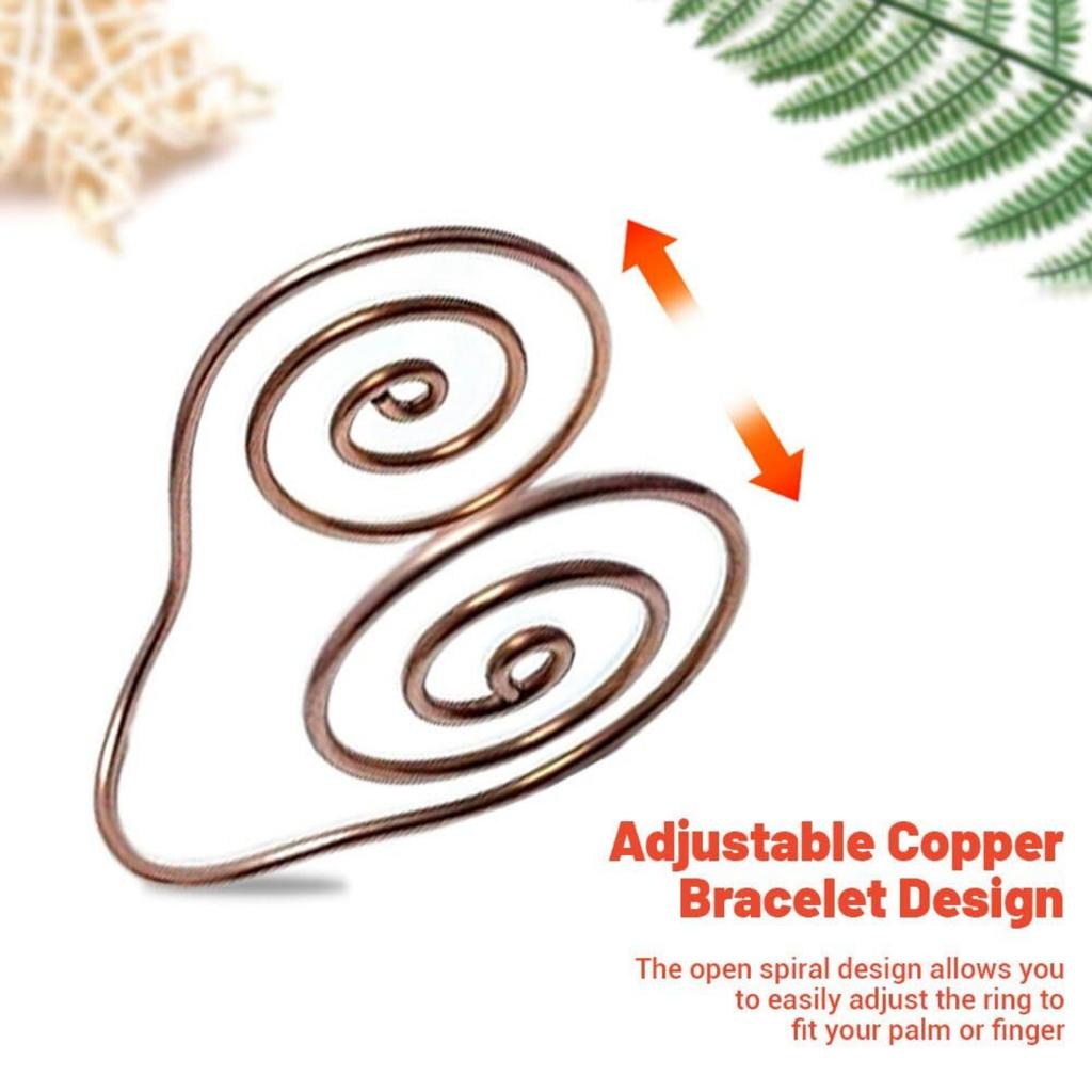 Energy Spiral Hand Rings  Handmade Copper Rings With Gemstones, Meaningful Christmas Gift, Mother’s Day Present Or Jewelry Gift For Women
