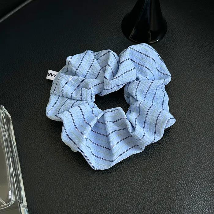 Daylin Stripe Scrunchie - Sky Blue (handmade Scrunchie)