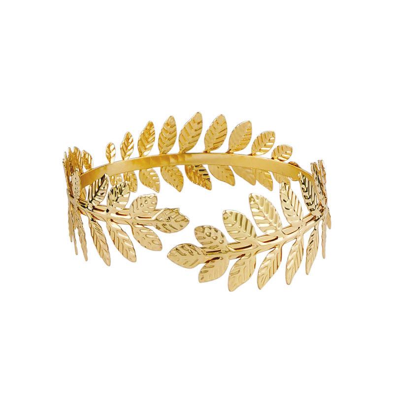 

Gold Leaf Bridal Headband - European & American Style