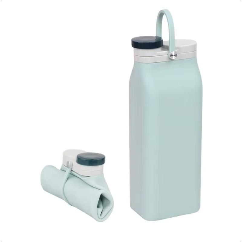 Collapsible water bottle, BPA-free - 20oz collapsible water bottle, travel and sports water bottle, triple leak-proof, lightweight.