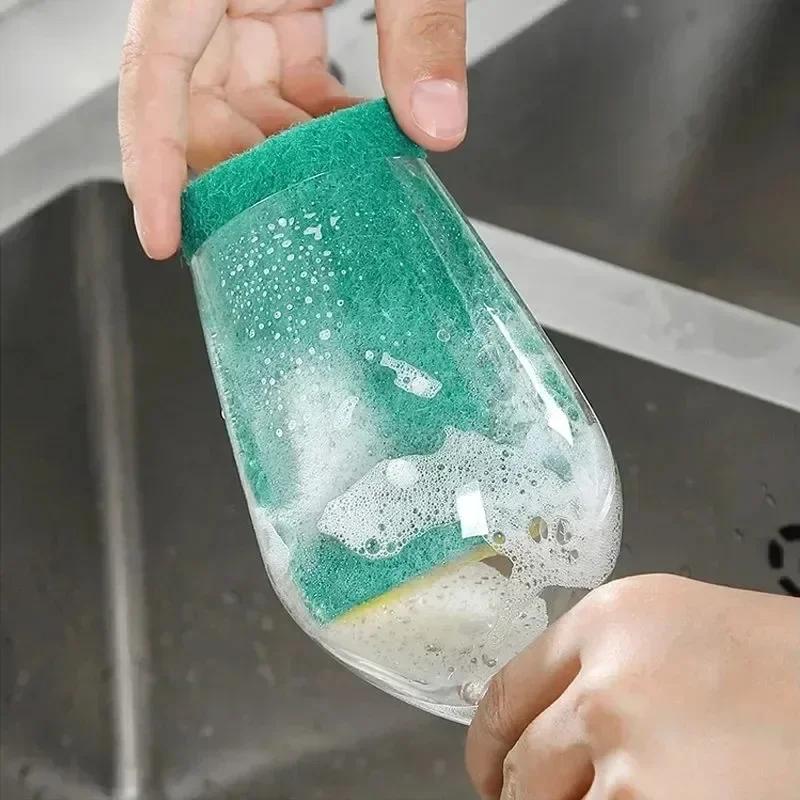 Double Sided Highly Absorbent Dishwashing Sponge for Kitchen Pots Dishes Cleaning Scrubber