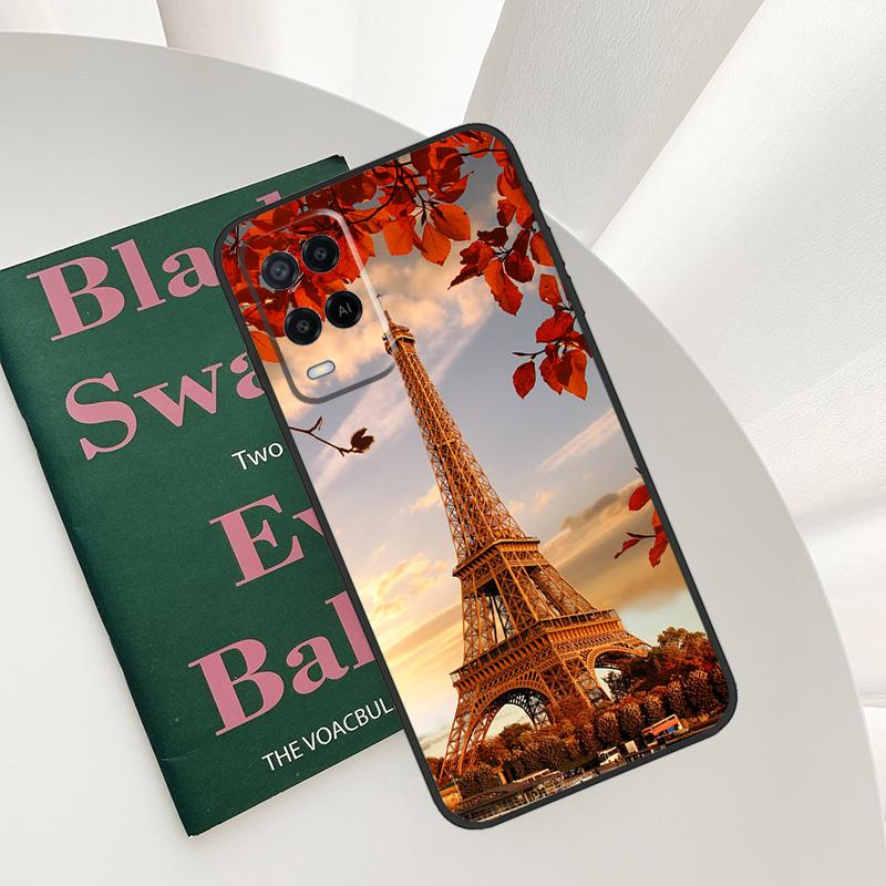 Paris Eiffel Tower For OPPO A54 A74 A94 A17 A57 A15 A16 A76 A96 A18 A38 A58 A78 A98 A40 A60 A80 A5 A6 Pro Case