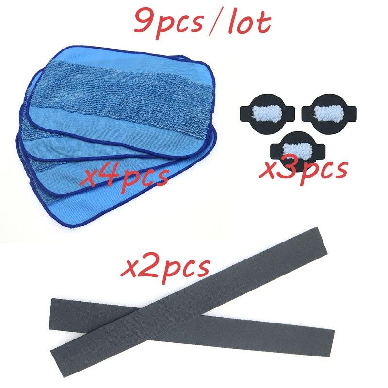 

9 шт./лот колесо робота, швабра, тканевая крышка для воды, замена для IRobot Braava 320 380 381 380T 390 390T Mint 4200 4205 5200 5200C