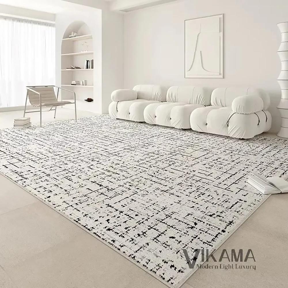

VIKAMA Loop Pile Modern Art Rug - Durable Stain-Resistant Carpet for Coffee Table Living Room Home Decor Easy Clean Non-Slip Mat 40x60cm 16x24inch