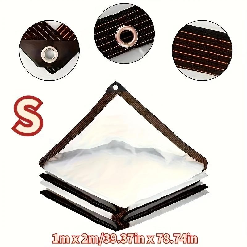 

1PC Transparent Rainproof Tarpaulin - Sealing Ring Windproof Cover | For Garden/Chicken House/Camping Canopies