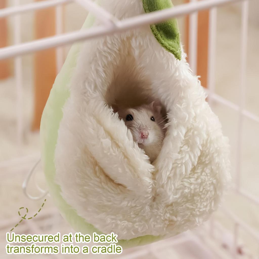 Hamster Bed Pet Nest Small Animals Accessories Hamster Cage Winter Warm Bed Hamster Plush Hammock Parrot Cage Pendant Decoration