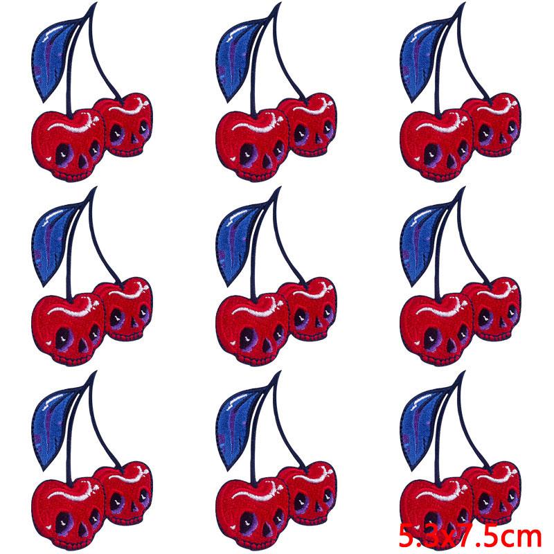 10Pcs/Lot Skull Punk Patches For Clothing Hip Hop Iron On Patches For Clothes Patch Thermoadhesive Embroidery Fusible Patch DIY