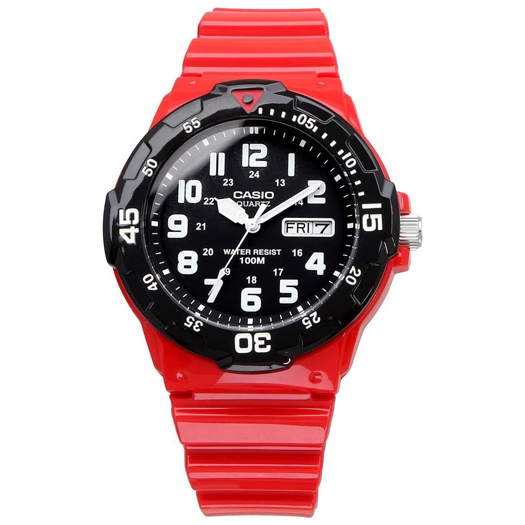 Casio Standard Quartz Watch MRW-200H-4BV / -200HC-4BV Men's Gloss Orange and Black / Black and Orange Overseas Model [Parallel Import]