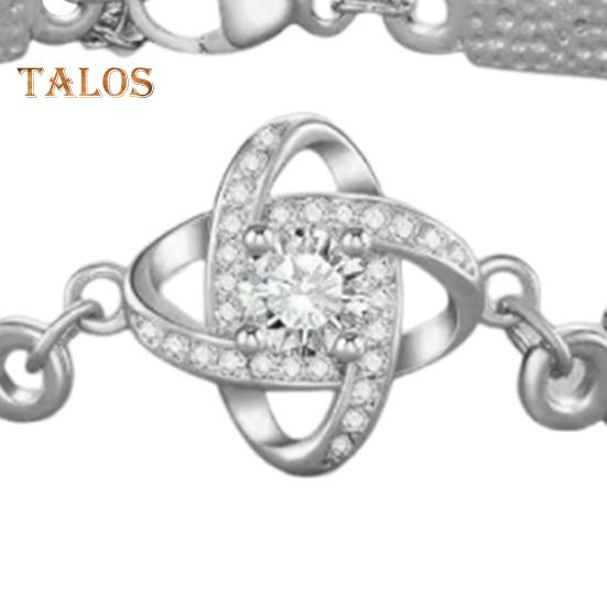 Damen-Armband mit Strasssteinen, Kleeblatt-Anhänger, Buchstabengravur, poliertes Kupfer, Geschenk für die Tochter, verstellbare Länge, Karabinerverschluss, Handgelenkschmuck für verschiedene