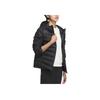adidas Minimalistische Buchstaben Warme Mode Kapuzen-Daunenjacke Herren Oberbekleidung Schwarz JL9579