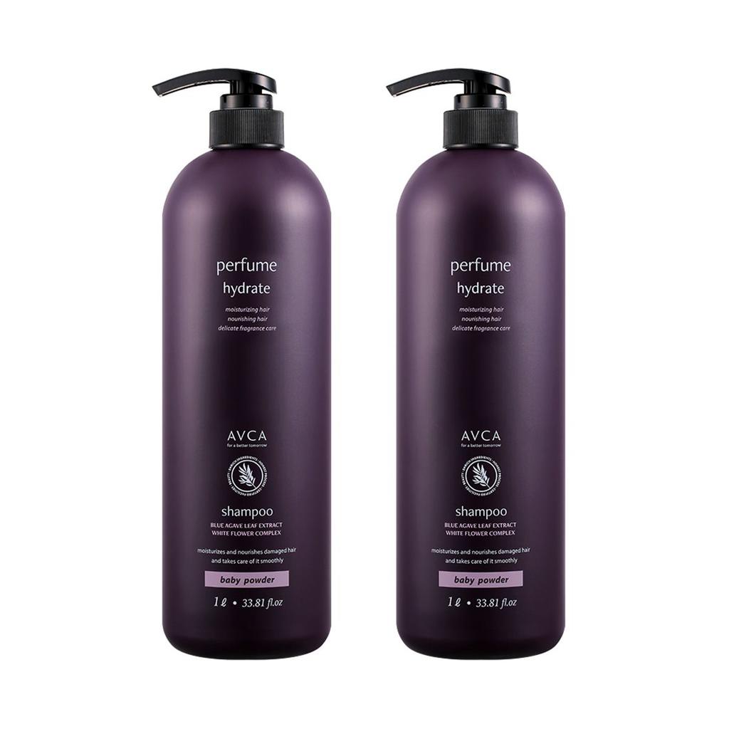 Large-size Perfume Shampoo Baby Powder Scent 1000ml 2 Bottles