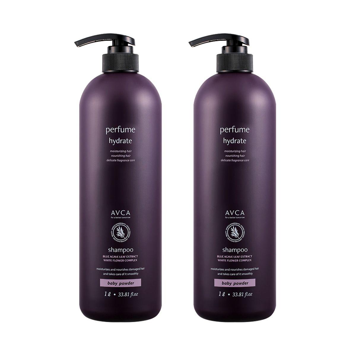 Large-size Perfume Shampoo Baby Powder Scent 1000ml 2 Bottles
