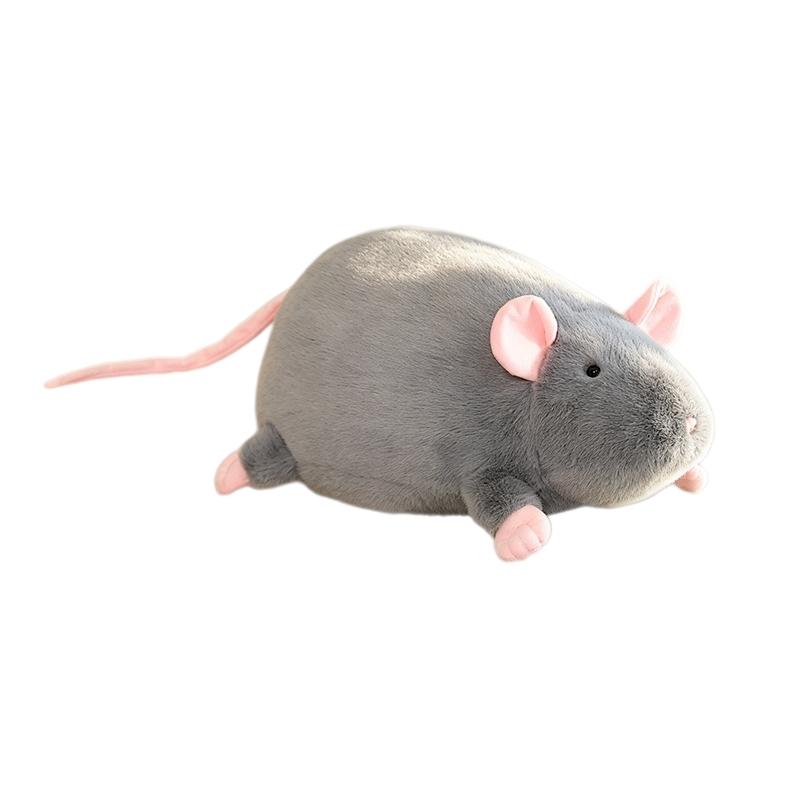 18-60cm Maus Plüschkissen Übergröße Blumenast Rattenpuppe Cartoon Weiches Tier Spielzeug Kawaii Zimmerdeko Kinder Geburtstagsgeschenk