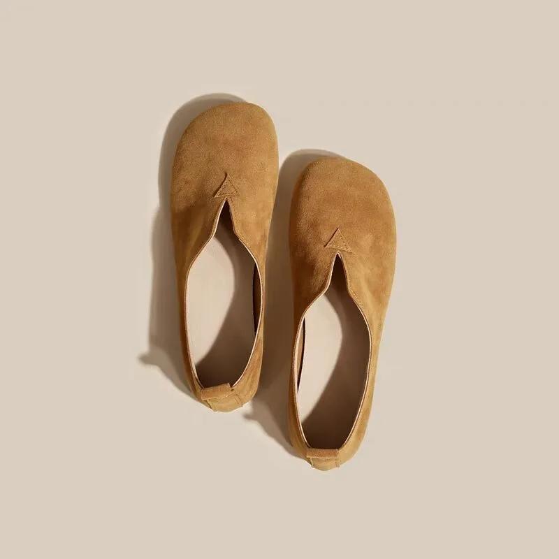 Fashion Women's Flat Shoes Slip-on Round Toe Low Heel Elegant High Quality Fashion Quick Delivery Wholesale Sale Lastest Ladies Footwear