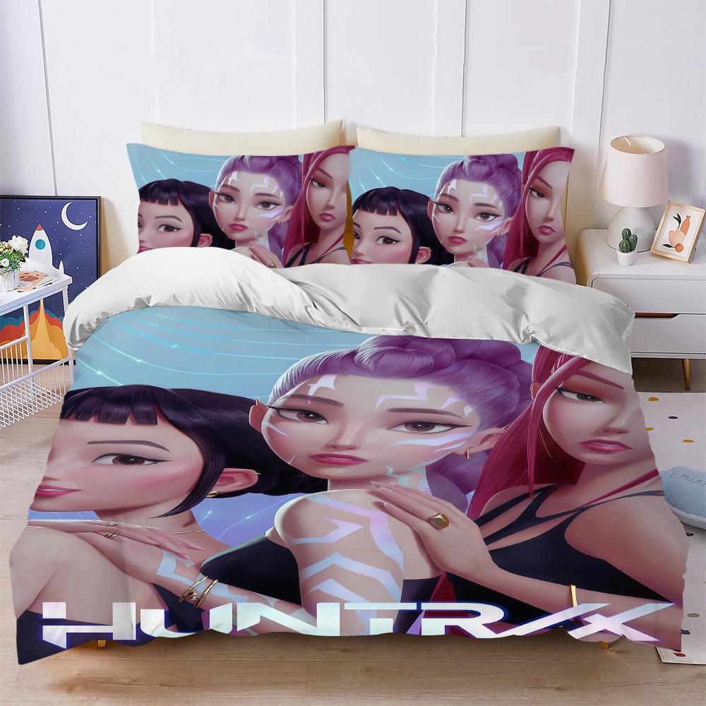 D-Demon H-Hunters Bedding ste Mira Zoey Rumi Duvet Cover Set Cotton Bed 3 Piece Summer Comfortable Student Dormitory Home