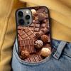 Choclate Candy Pattern Soft Phone Case for iPhone 17 Air 16e Pro max 15 Pro 13 14 Plus 11 12 MagSafe Magnetic Coque