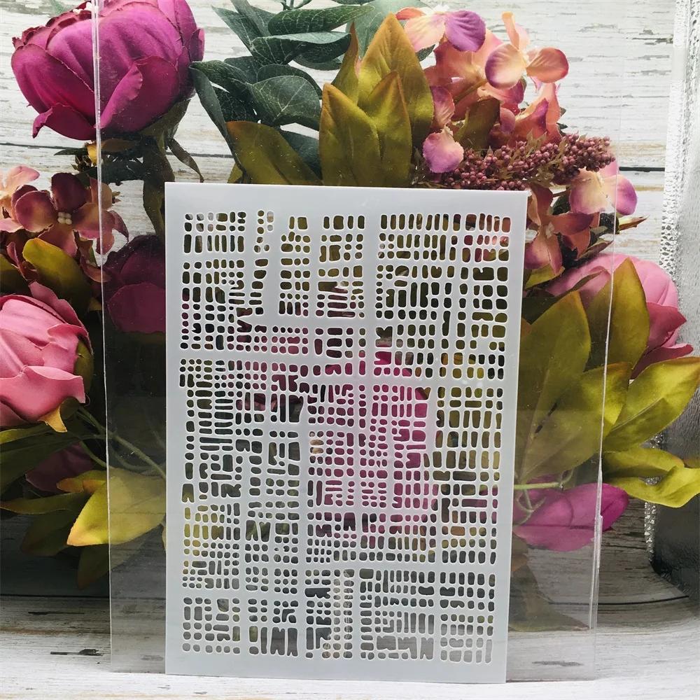 A5 21cm Rete a Maglia Stencil a Strati Pittura Scrapbooking Colorazione Goffratura Album Modello Decorativo