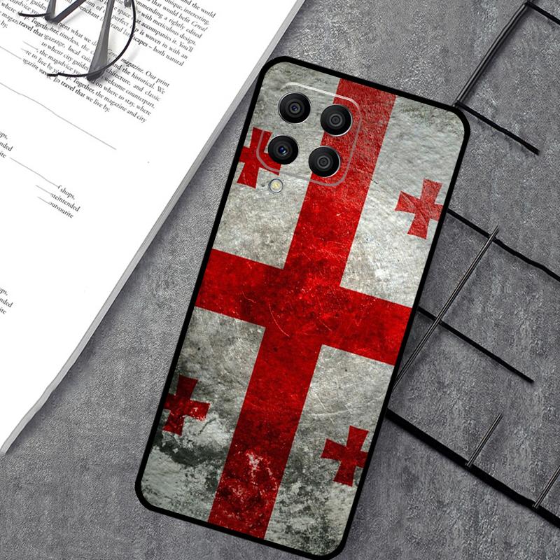 Georgia Grunge Flag Case For Samsung Galaxy M35 M21 M12 M13 M14 M15 M06 M16 M36 M56 M31 M53 M32 M52 M55 M34 M54
