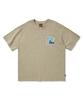 Peullukeu Mountain Adventure Crack Short Sleeve T-Shirt Beige Fst736