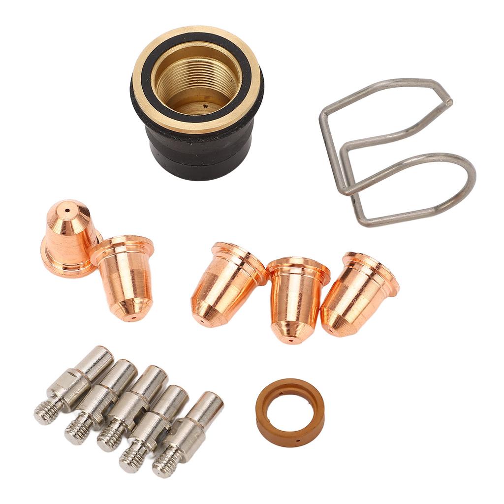 13Pcs Welding Torch Accessories Electrode Nozzle Tip Kit with Bracket for S45 Plasma Cutting