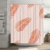 Vintage Coral Palm Leaf Shower Curtain Pink Bath Decoration Waterproof Home Decor 3D Print Bathroom Tissue Background Curtains F