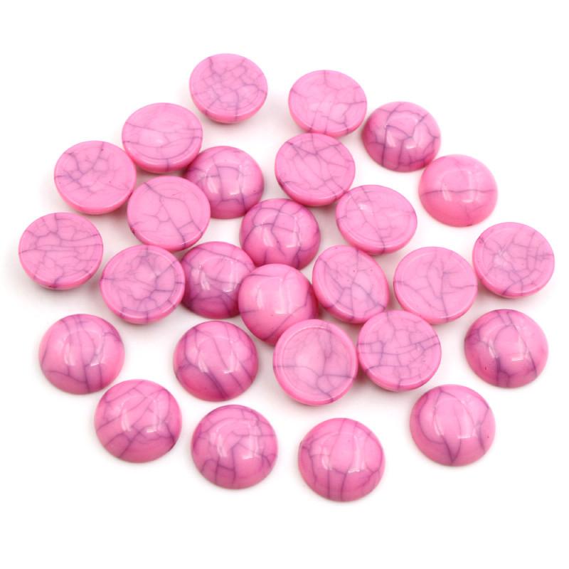 40pcs/lot 8mm 10mm 12mm Mix crack Colors Natural Cracked Style Flat back Resin Cabochons For Bracelet Earrings accessories
