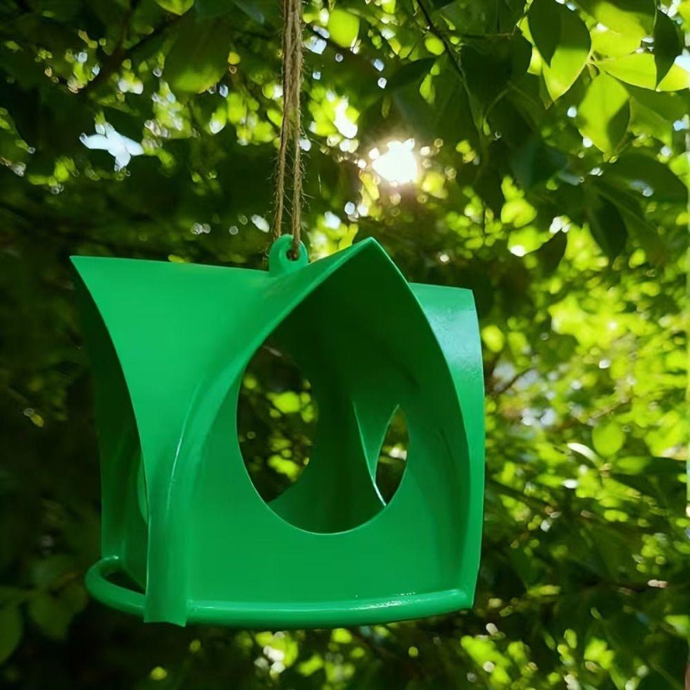 Cottage Style Hanging Bird Feeder Weatherproof Large Capacity Wild Bird Feeders with Stand Bite Resistant Bird Feeder Station