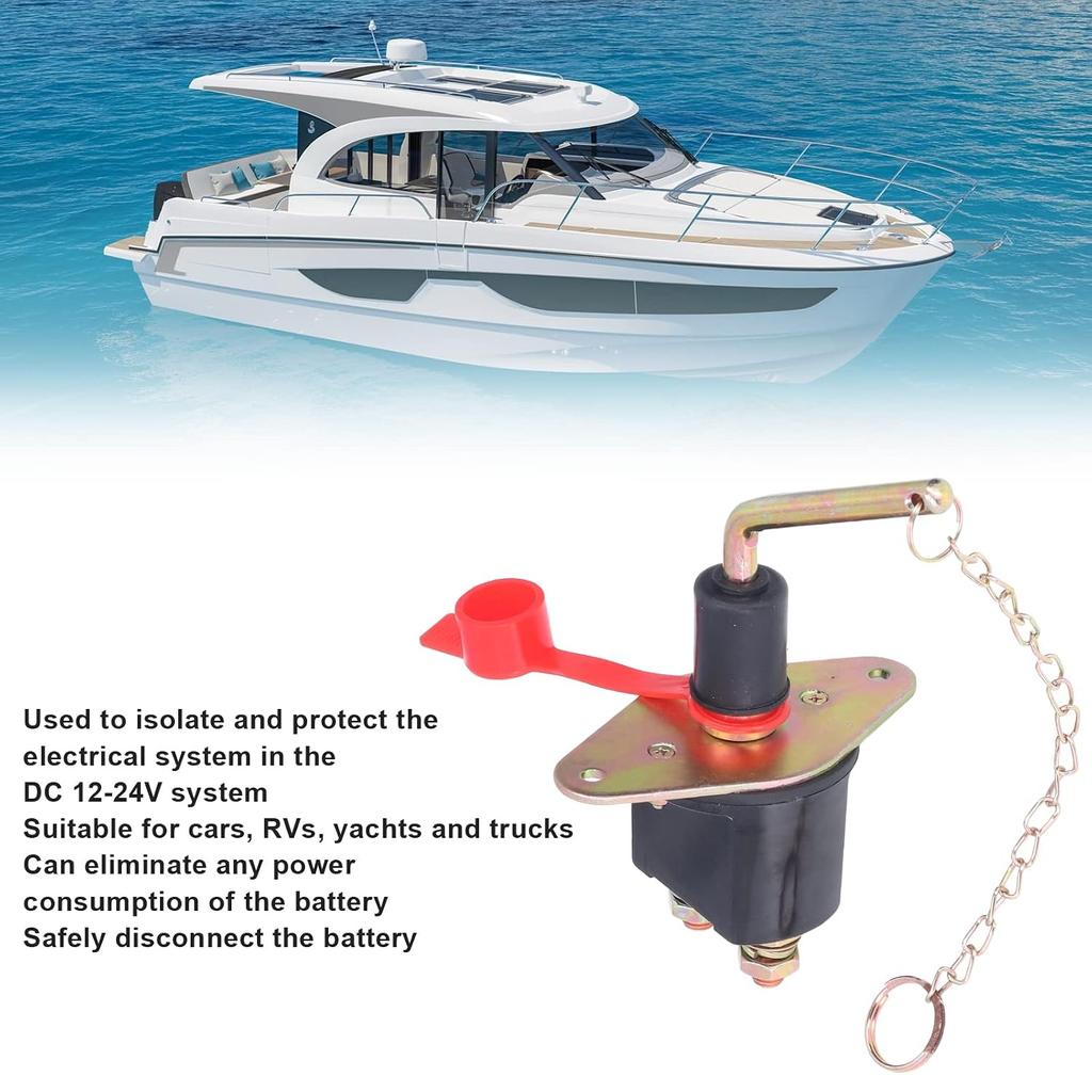 Battery Isolator Switch, Power Metal Battery Cutter 300A 12-24V Universal Metal For Cars RVs Yachts Trucks