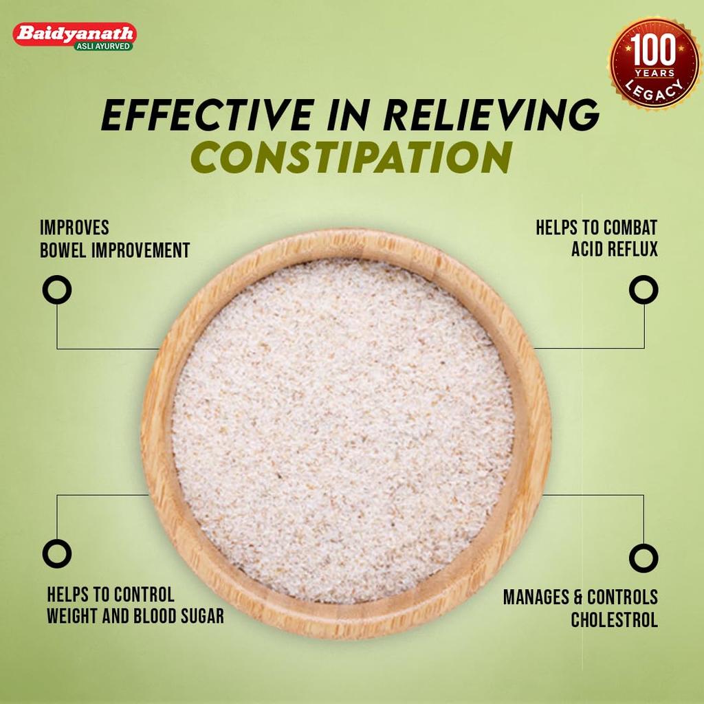 Baidyanath Isabgol Psyllium Husk Powder 200gm X Pack of 2 for Healthy Digestion and Constipation Relief