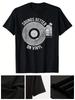 Vintage Vinyl Record Graphic Cotton T-shirt - "SOUNDS BETTER ON VINYL" Print