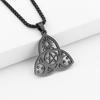Star Moon Sun Vacuum Plated Celtic Knot Black Pendant Necklace