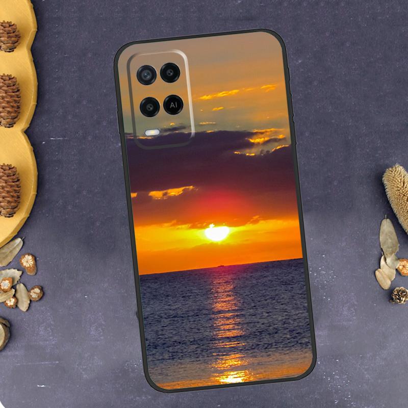 

Summer Beach Sunset On Sea Phone Case For Oppo A78 A38 A58 A74 A15 A80 A60 A40 A94 A54 A98 A18 A16 A76 A96 A17 A77 A57S OPPO A40 A40m