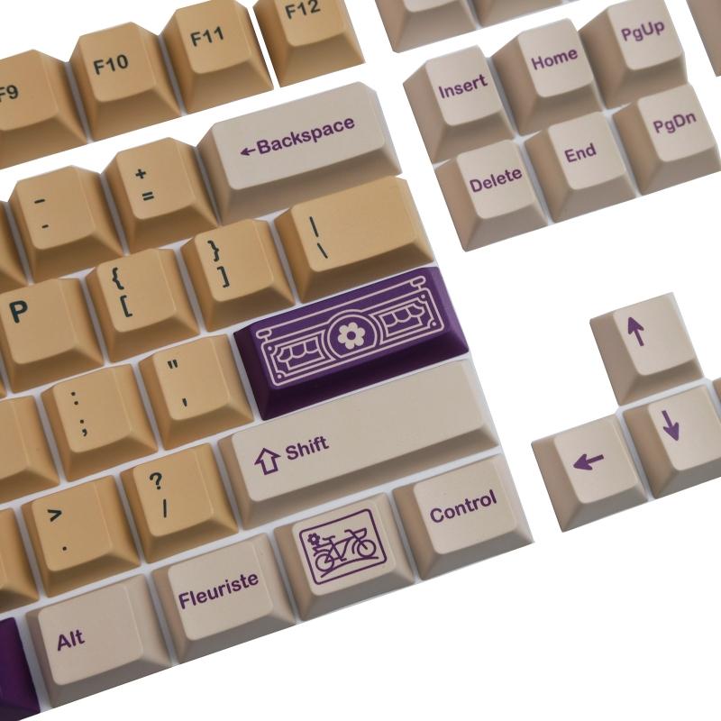 143 Keys Florist Keycaps  Profile PBT Dye Sublimation Mechanical Keyboard Keycap For MX H 61/68/87/98/104